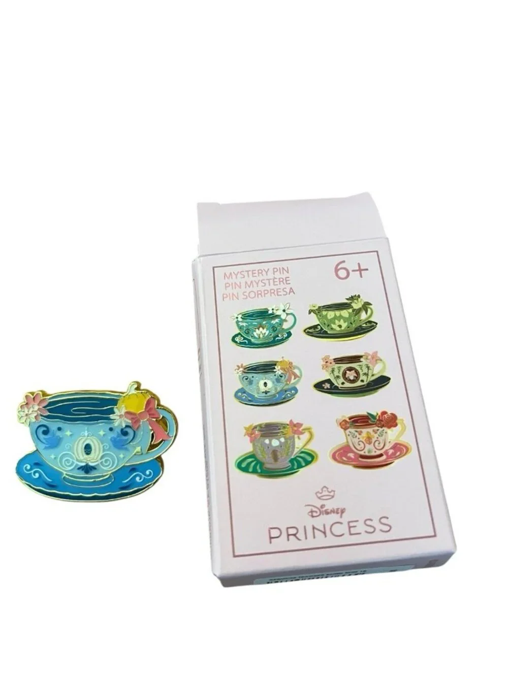 Disney Trading Pin Cinderella Disney Princess Teacups Mystery Box Blue New